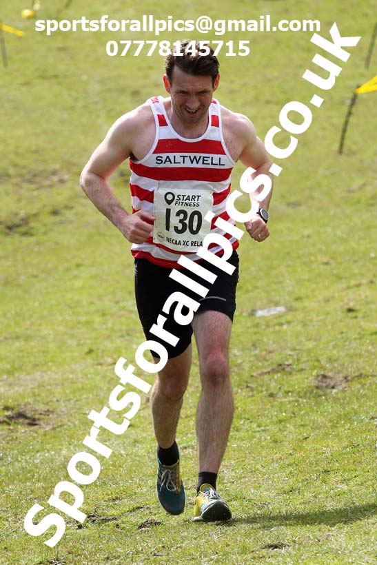 Masters men 2021 NECAA Cross Country Relays, Thornley Farm, Peterlee, Saturday, April 10th. Photo: David T. Hewitson/Sports for All Pics